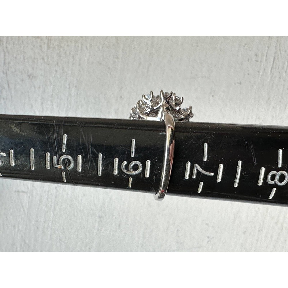 Vintage diamond and 14k white gold cocktail ring - Picture 11 of 11